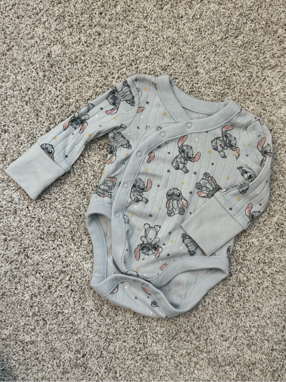Disney Lilo & Stitch Long-Sleeve Baby One-Piece Bodysuit